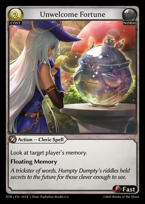 DTR-103 Unwelcome Fortune (Common)