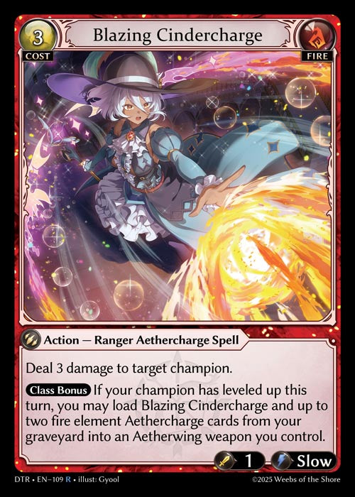 DTR-109 Blazing Cindercharge (Rare)