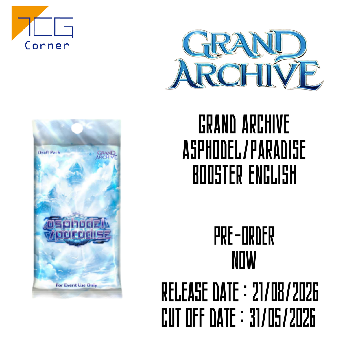 Grand Archive asphodel/paradise Booster English Pre-Order