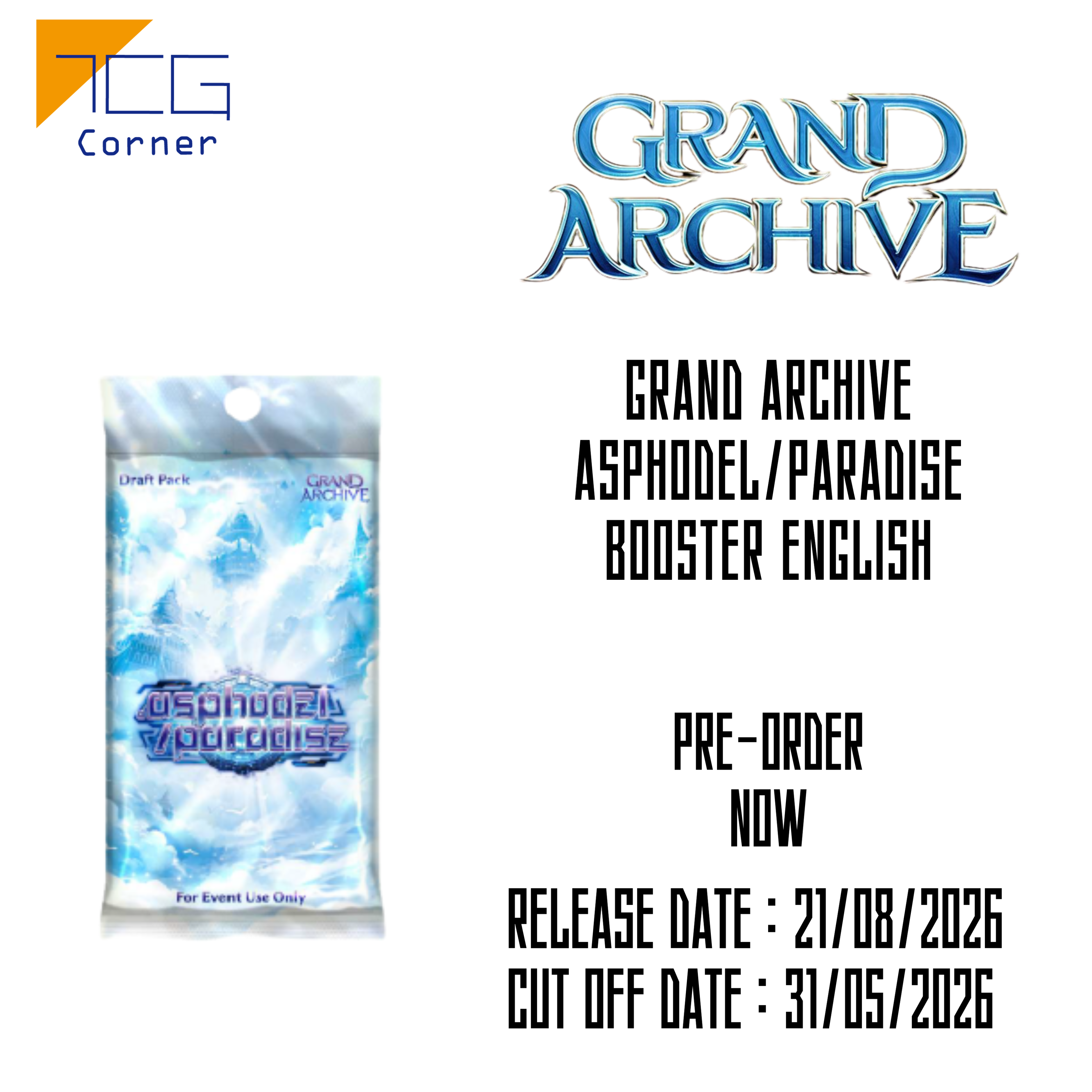 Grand Archive asphodel/paradise Booster English Pre-Order