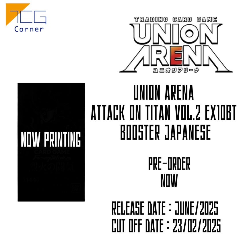 Union Arena  Attack on Titan Vol.2 EX10BT  Booster Japanese Pre-Order