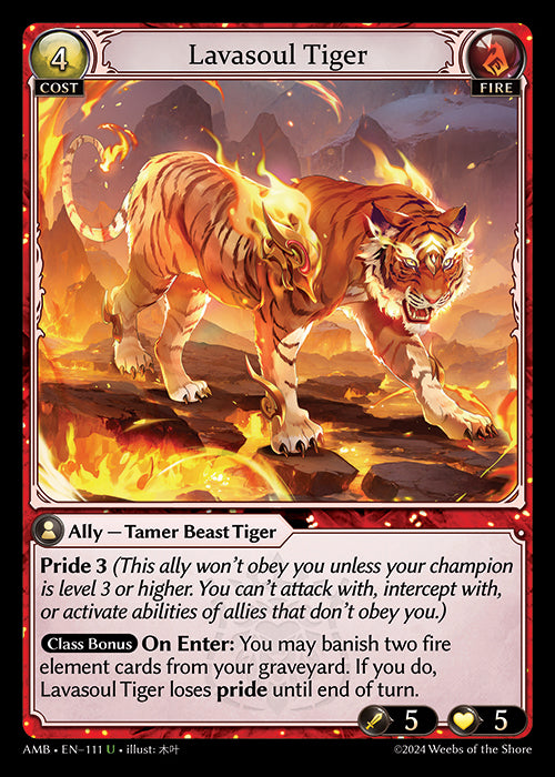 AMB-111 Foil-Lavasoul Tiger (U)