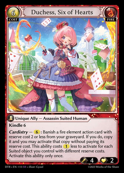DTR-113 Duchess, Six of Hearts (Super Rare)
