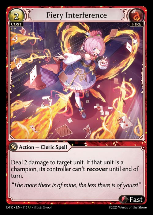 DTR-115 Foil-Fiery Interference (Uncommon)