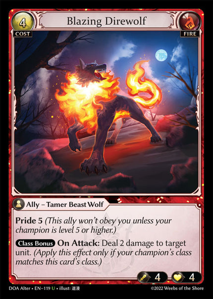 DOA Alter-119 Blazing Direwolf (Uncommon)
