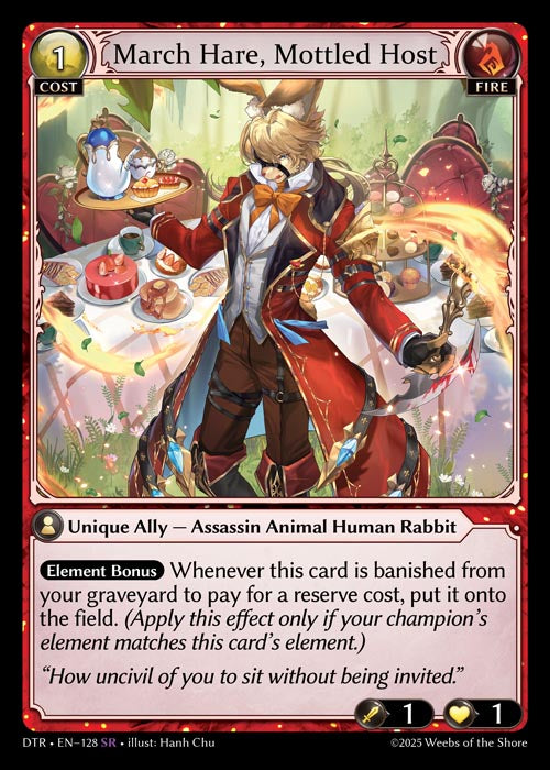 DTR-128 Foil-March Hare, Mottled Host (Super Rare)