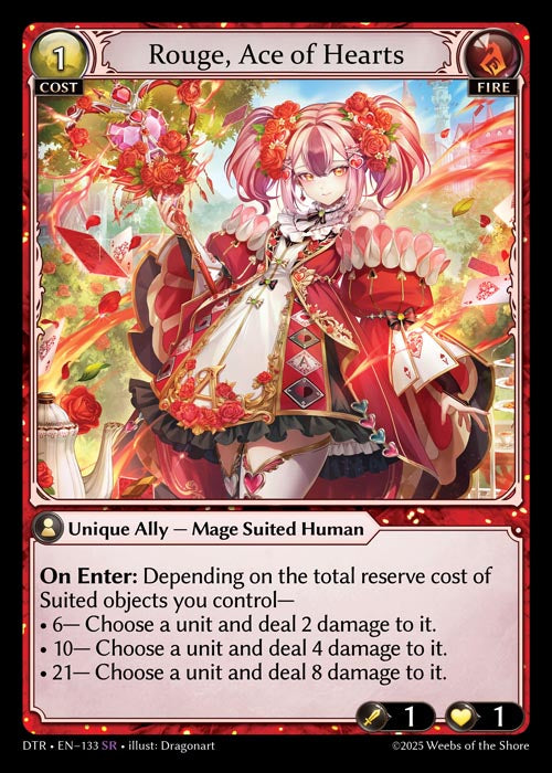 DTR-133 Foil-Rouge, Ace of Hearts (Super Rare)
