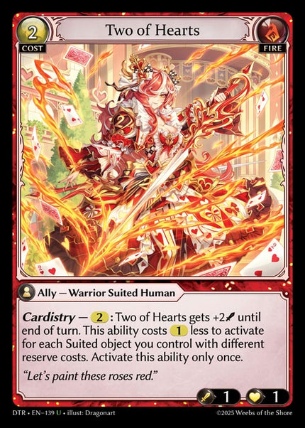 DTR-139 Two of Hearts (Uncommon)