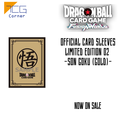 Dragon Ball Fusion World Official Card Sleeves Limited Edition 02 -Son Goku (Gold)-