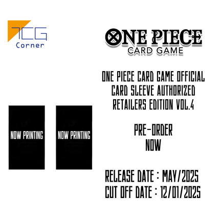 One Piece Card Game Official Card Sleeve AUTHORIZED RETAILERS EDITION VOL.4 Pre-Order