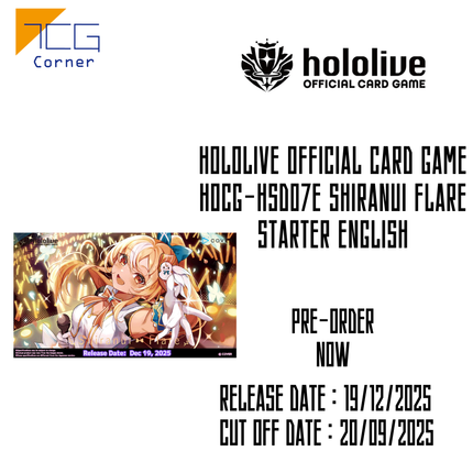 Hololive Official Card Game hOCG-hSD07e Shiranui Flare Starter English Edition Pre-Order