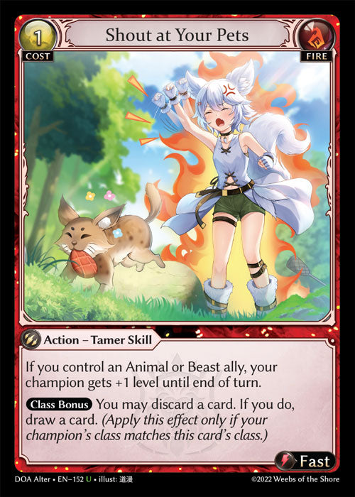 DOA Alter-152 Shout at Your Pets (Uncommon)