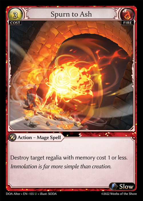 DOA Alter-155 Spurn to Ash (Uncommon)