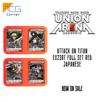 Union Arena Attack on Titan EX23BT Full Set Red Japanese