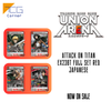 Union Arena Attack on Titan EX23BT Full Set Red Japanese