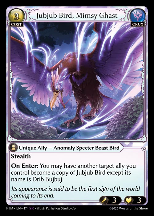 PTM-174 Jubjub Bird, Mimsy Ghast (Super Rare)