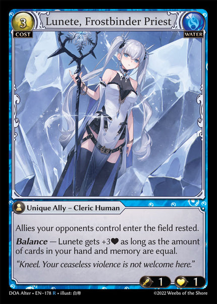 DOA Alter-178 Lunete, Frostbinder Priest (Rare)