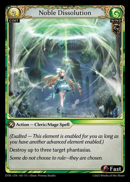 DTR-181 Noble Dissolution (Super Rare)