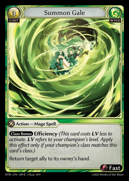 DTR-189 Foil-Summon Gale (Common)