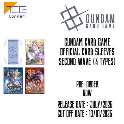 Gundam Card Game Official Card Sleeves Second Wave (4 types) Pre-Order