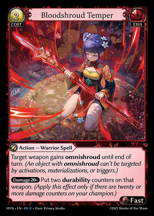 HVN-191Bloodshroud Temper (Rare)