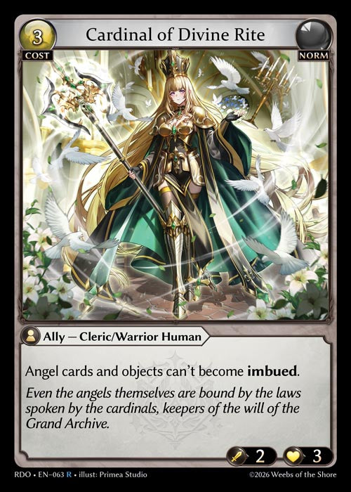 RDO-063 Cardinal of Divine Rite (Rare)