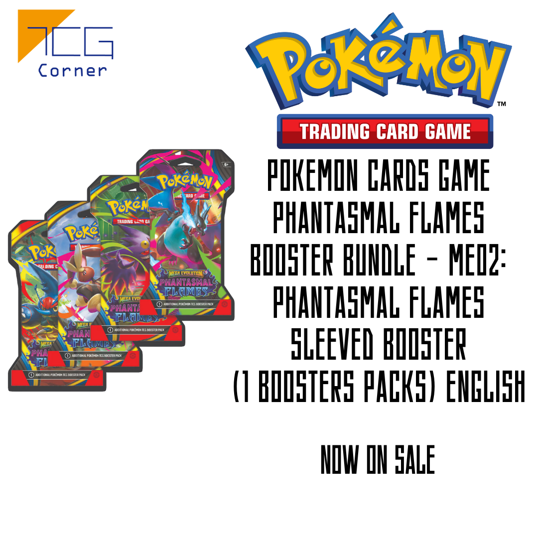 Pokemon Cards Game Phantasmal Flames Booster Bundle - ME02: Phantasmal Flames Sleeved Booster (1 Boosters Packs) English