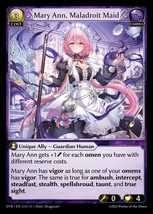 DTR-215 Mary Ann, Maladroit Maid (Super Rare)