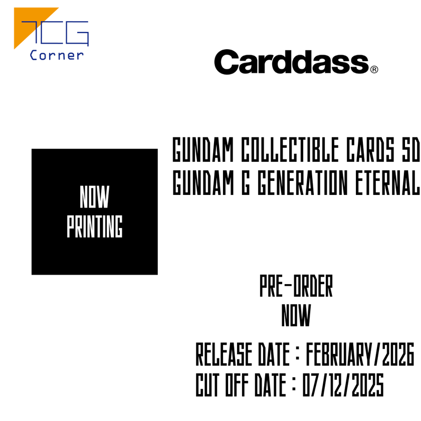 Gundam Collectible Cards SD Gundam G Generation Eternal Pre-Order