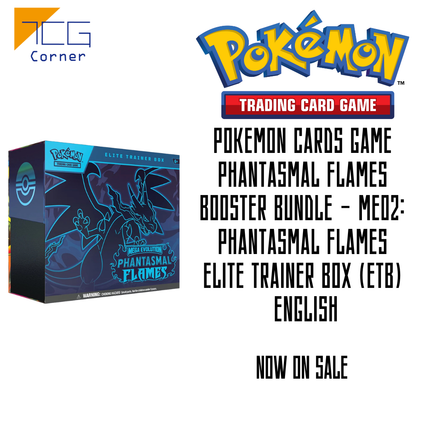Pokemon Cards Game Phantasmal Flames Booster Bundle - ME02: Phantasmal Flames Elite Trainer Box (ETB) English