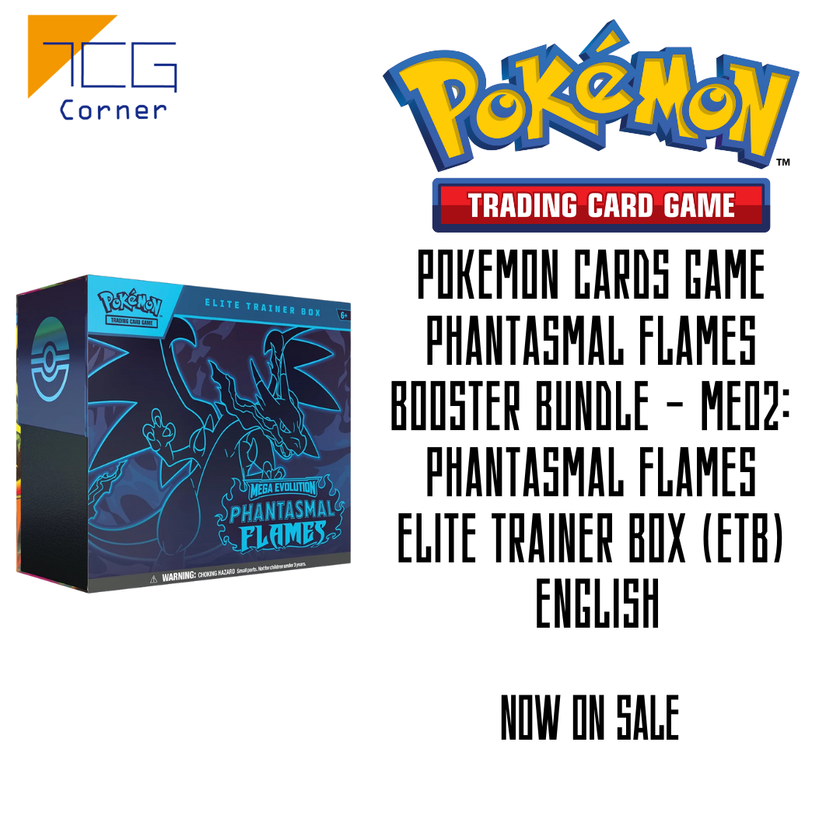 Pokemon Cards Game Phantasmal Flames Booster Bundle - ME02: Phantasmal Flames Elite Trainer Box (ETB) English