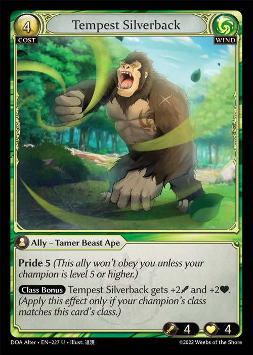 DOA Alter-227 Tempest Silverback (Uncommon)