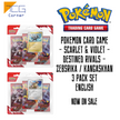 Pokemon Card Game - Scarlet & Violet - Destined Rivals - Zebsrika / Kangaskhan 3 Pack Set English