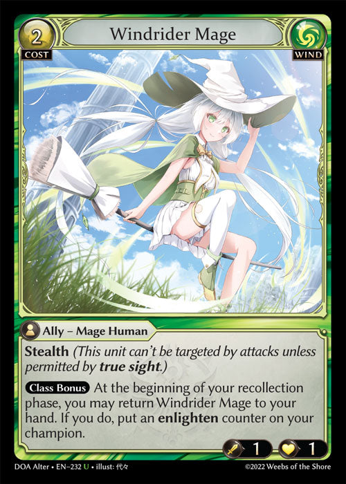 DOA Alter-232 Foil-Windrider Mage (Uncommon)