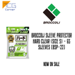 Broccoli Sleeve Protector Hard Clear (Size S) - 65 Sleeves [BSP-22]