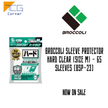 Broccoli Sleeve Protector Hard Clear (Size M) - 65 Sleeves [BSP-23]