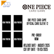 One Piece Card Game Official Card Sleeve 12 Pre-Order