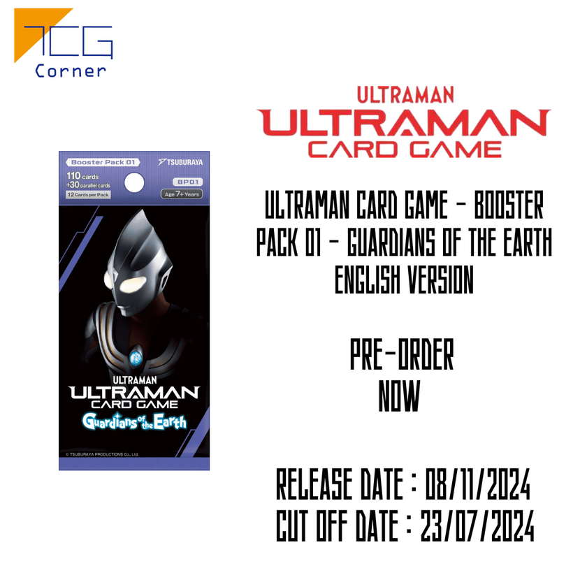Ultraman Card Game - Booster Pack 01 - Guardians of the Earth English TCG Corner Ultraman Card Game - Booster Pack 01 - Guardians of the Earth English TCG Corner