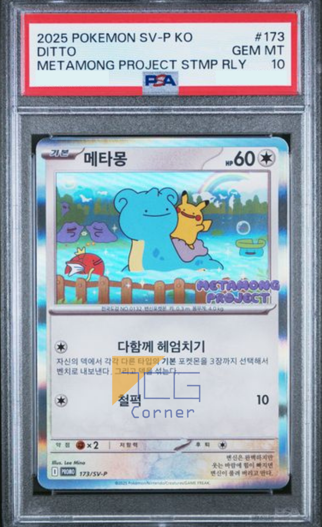 PSA(10) 2025 POKEMON KOREAN SV-P PROMO #173 DITTO METAMONG PROJECT STM ...