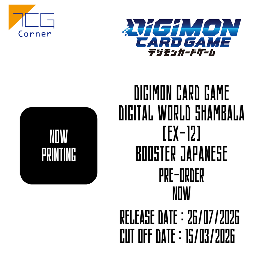 Digimon Card Game DIGITAL WORLD SHAMBALA [EX-12] Booster Japanese Pre-Order