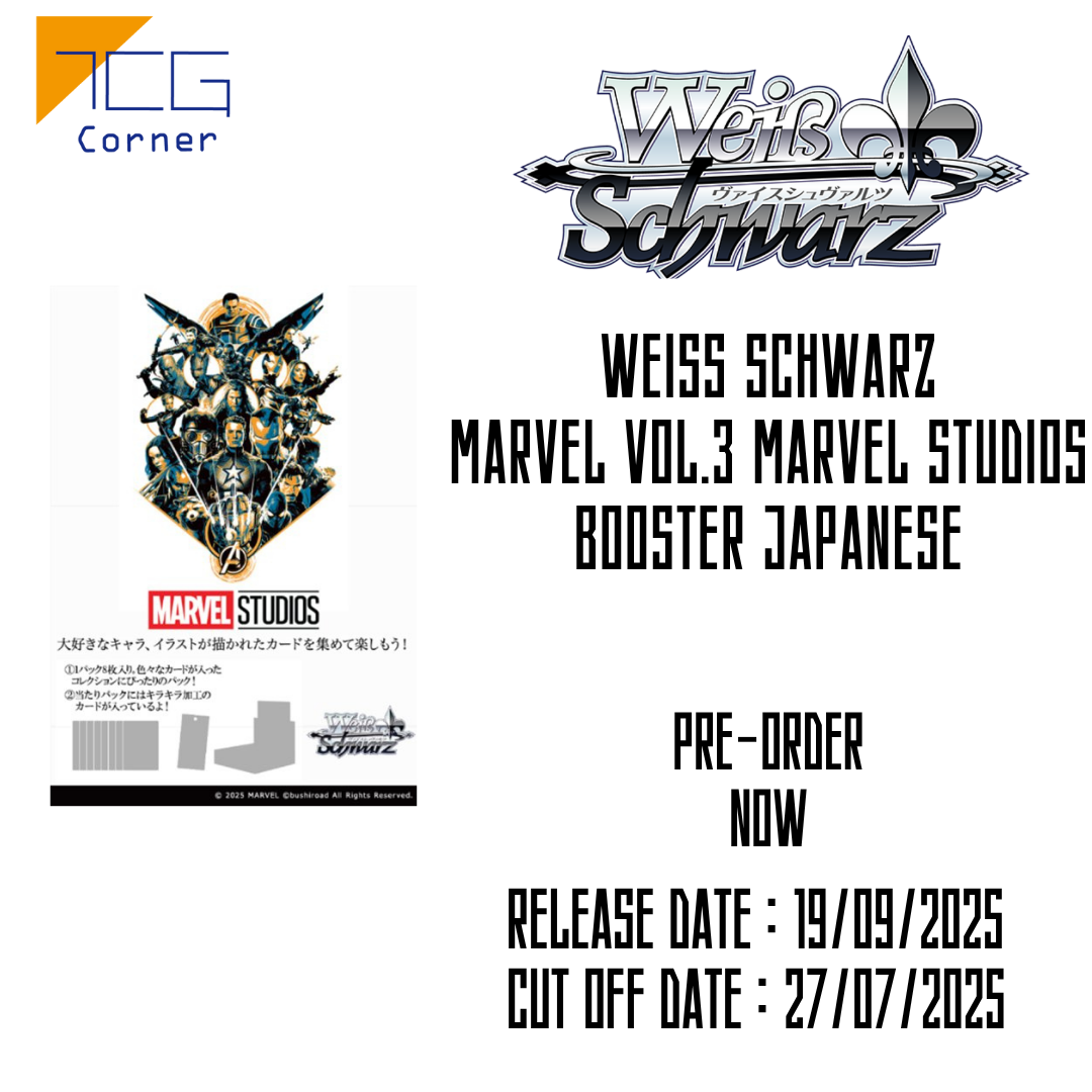 Weiß Schwarz MARVEL Vol.3 MARVEL STUDIOS Booster Japanese Pre-Order