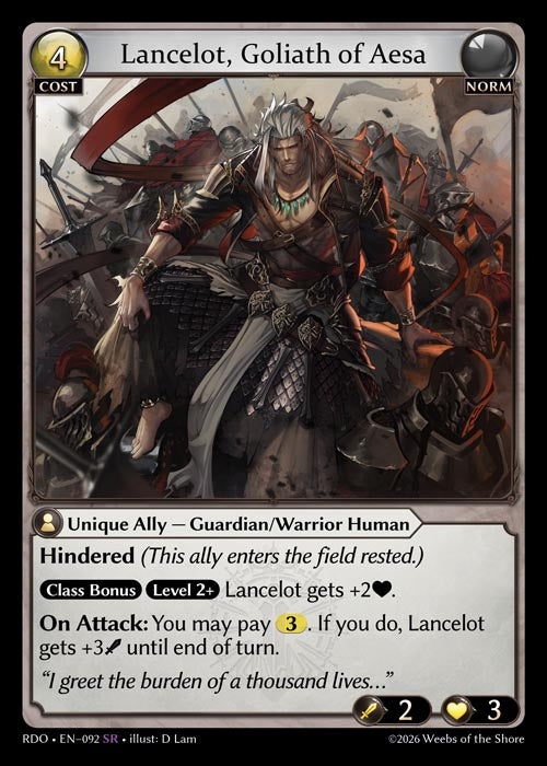 RDO-092 Lancelot, Goliath of Aesa (Super Rare)