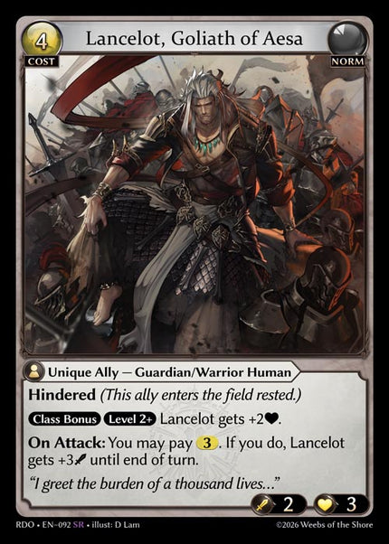 RDO-092 Lancelot, Goliath of Aesa (Super Rare)