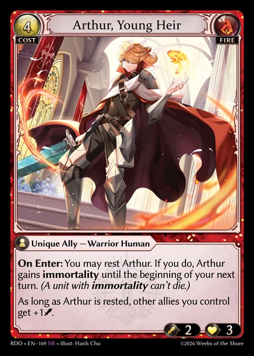 RDO-169 Arthur, Young Heir (Super Rare)