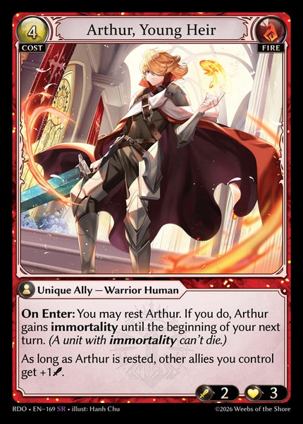 RDO-169 Arthur, Young Heir (Super Rare)