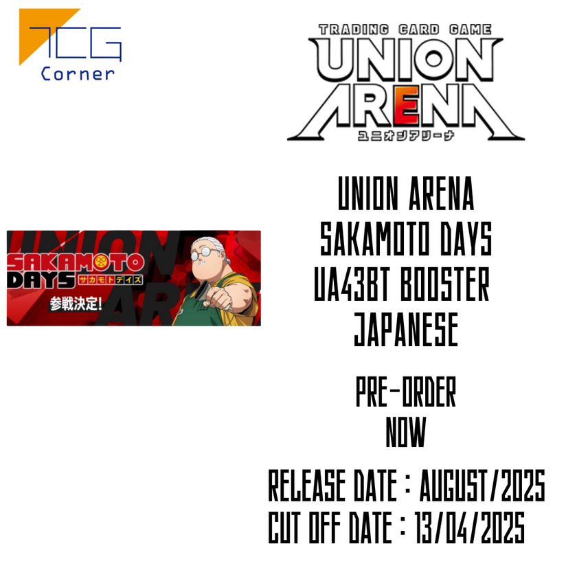 Union Arena SAKAMOTO DAYS UA43BT Booster Japanese Pre-Order