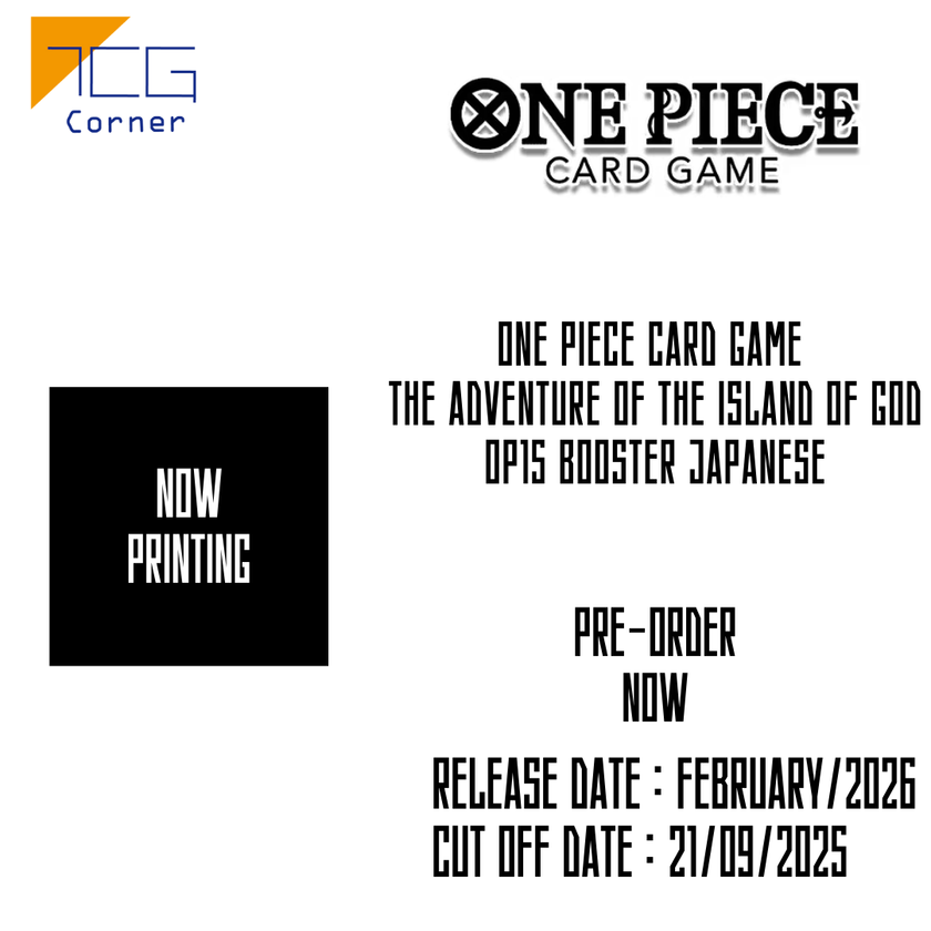 One Piece Card Game The Adventure of the Island of God OP15 Booster Japanese Pre-Order