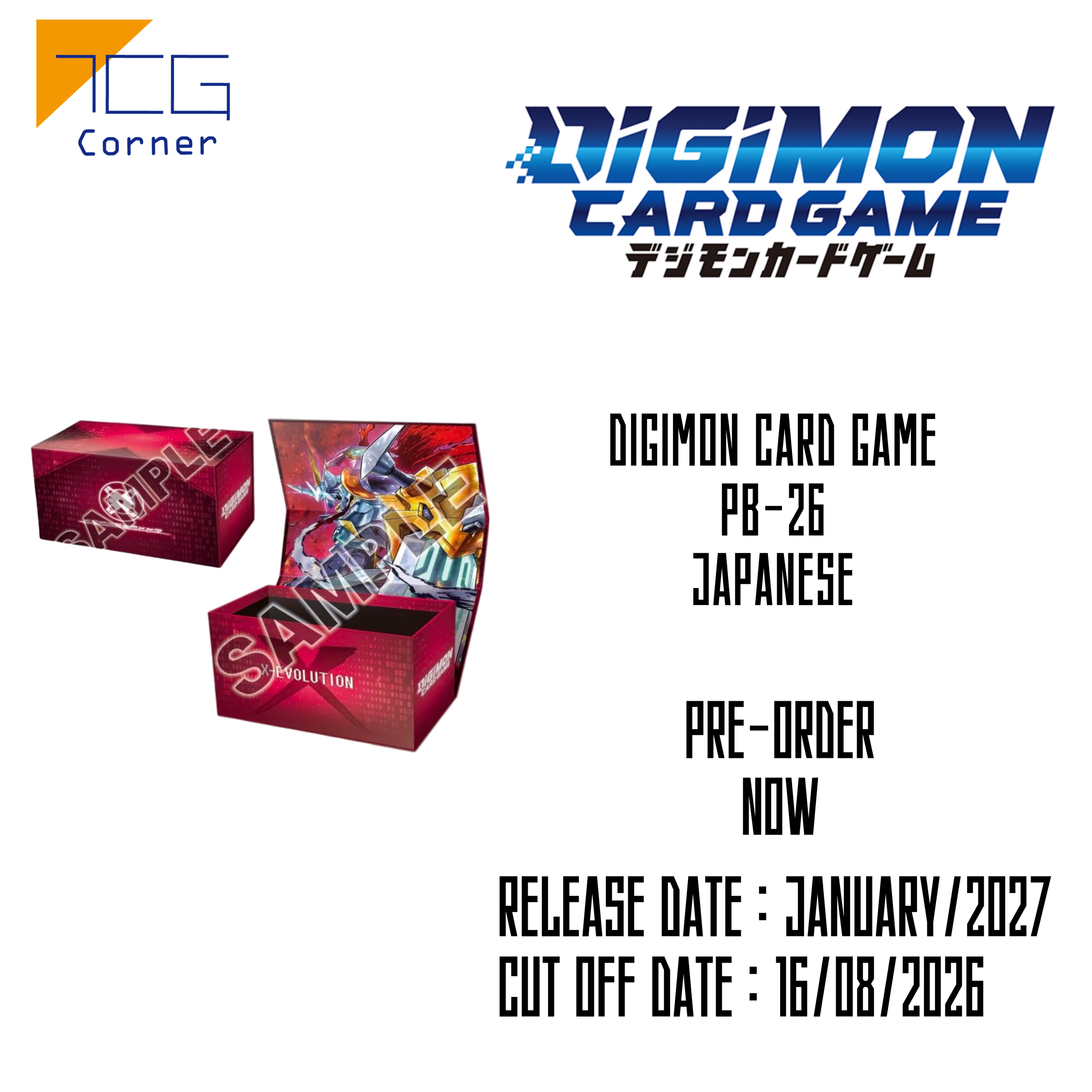 Digimon Card Game PB-26 Japanese Pre-Order