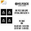 One Piece Card Game Official Card Sleeve 14 Pre-Order