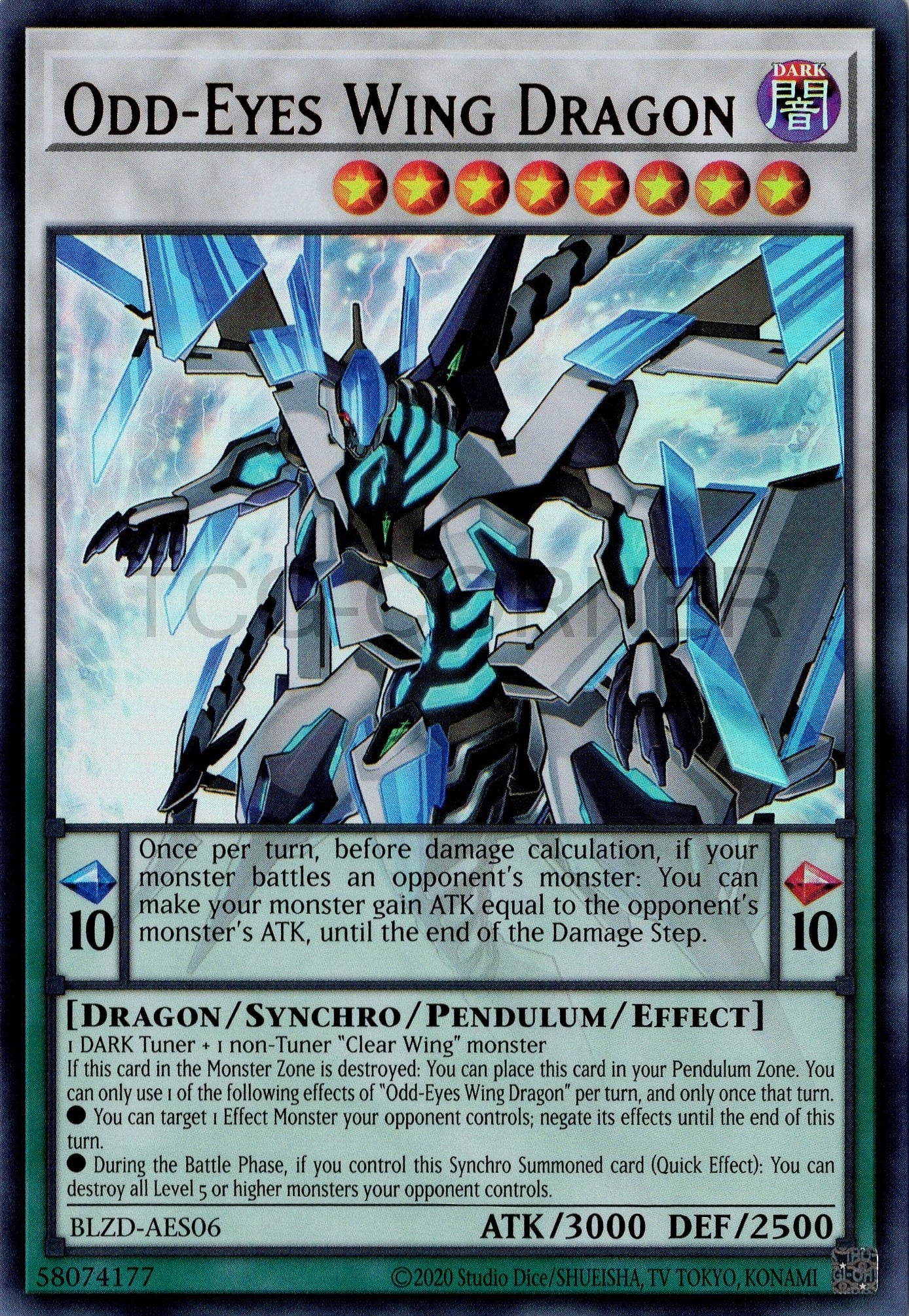 BLZD-AES06 Odd-Eyes Wing Dragon (UR)